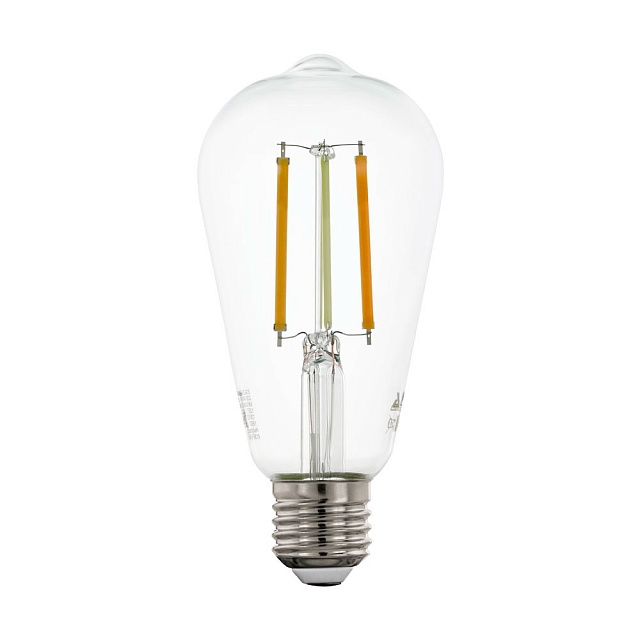 Светодиодная филаментная лампа CONNECT ST64, 6W (E27) L142, ?64, 2200-6500K, 806lm, прозрачный