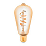 Лампа светодиодная ST64, 4W(E27), 2200K, янтарный