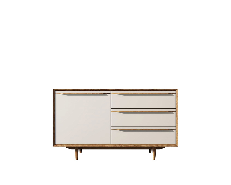 Комод "Bruni white" с ящиками и дверкой арт BR-02WH