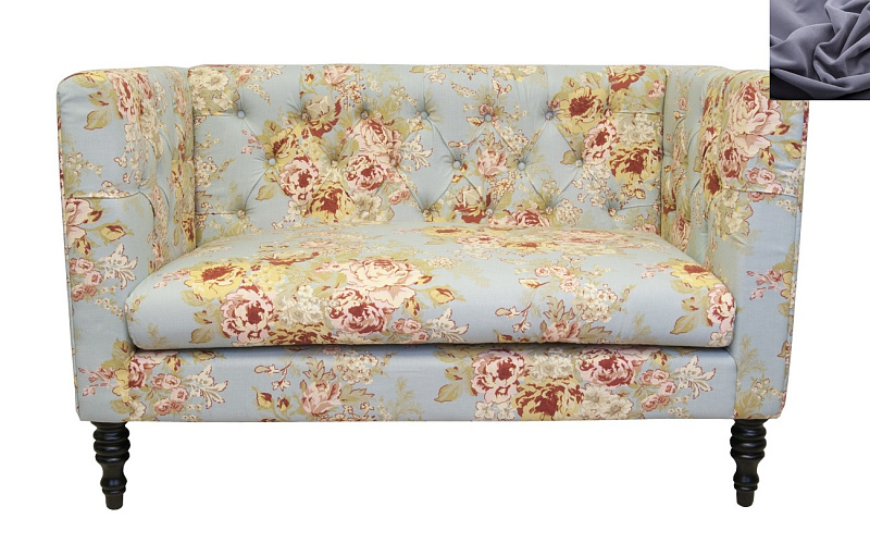 Прямой двухместный диван Rose цвет серый в Санкт-Петербурге Прямой двухместный диван Rose цвет серый