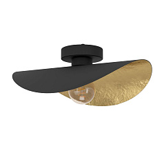 390391 Светильник настенно-потолочный SACEDA, 1X40W(E27), сталь, черный, золотой