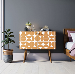 Комод на высоких ножках "Berber" малый принт 14 арт BB13/Print_14