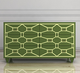 Зеленый комод "Emerald" 6 ящиков арт DSC348ETG