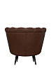 Низкое кресло ракушка Pearl Brown V2 на черных ножках №3