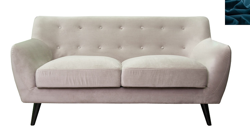 Диван двухместный с подушками Albert 9 цвет синий в Санкт-Петербурге Диван двухместный с подушками Albert 9 цвет синий