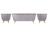 Комплект кресел и дивана ракушка Pearl Triple Grey №2