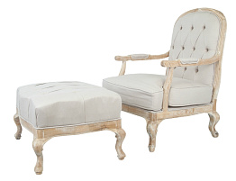 Кресло с пуфом Honesta Beige
