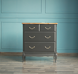 Черный комод "Leontina" (4 ящика) арт ST9335BLK