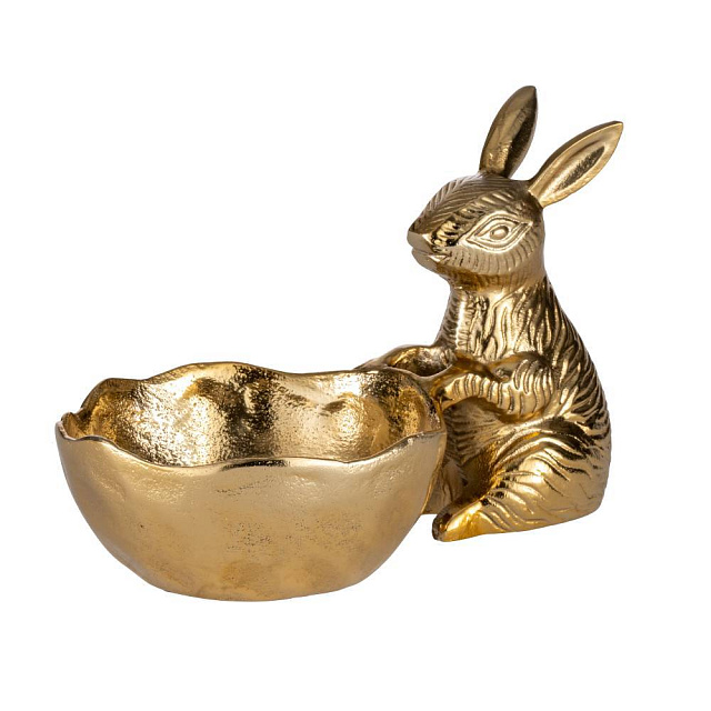 427297 Статуэтка Заяц с чашей AMBALAVA, L250, B150, H160, алюминий, золотой в Санкт-Петербурге 427297 Статуэтка Заяц с чашей AMBALAVA, L250, B150, H160, алюминий, золотой