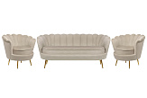 Комплект кресел и дивана ракушка Pearl Triple Taupe №0