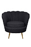 Низкое кресло Pearl Black Boucle
