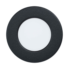 99213 Светодиодный встраиваемый светильник FUEVA 5, 2,7W (LED), ?86, ET26, IP44, 360lm, 4000K, сталь, черн