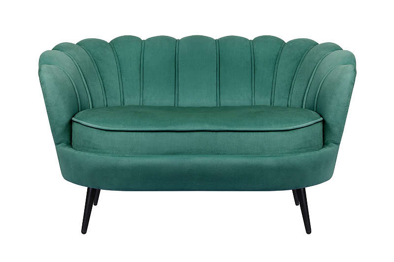 Дизайнерский диван Pearl Double Green V2 на черных ножках в Санкт-Петербурге Дизайнерский диван Pearl Double Green V2 на черных ножках