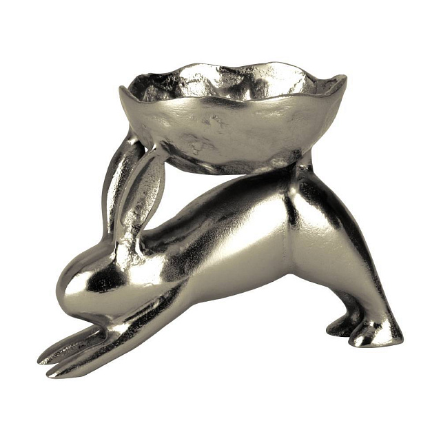 427301 Статуэтка Заяц с чашей AMBALAVA, L200, B120, H150, алюминий, никель в Санкт-Петербурге 427301 Статуэтка Заяц с чашей AMBALAVA, L200, B120, H150, алюминий, никель