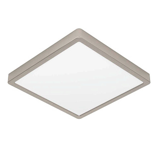 900595 Накладной светильник диммируемый FUEVA 5, 20,5W (LED), 3000K, L285, B285, H28, сталь, матовый никель / пластик, белый