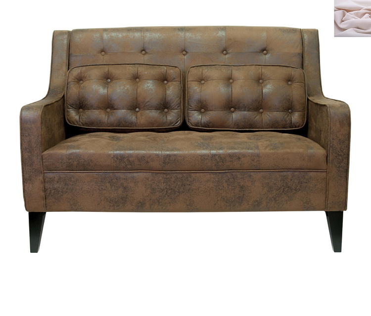 Дизайнерский двухместный диван Hublon розовый в Санкт-Петербурге Дизайнерский двухместный диван Hublon розовый