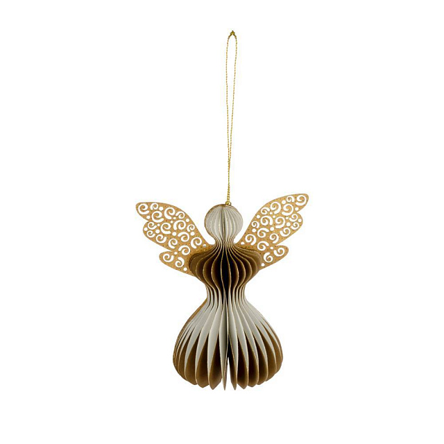 427237 Фигура из бумаги Ангел MATANAO, H150, ?135, бумага, кремовый, золотой в Санкт-Петербурге 427237 Фигура из бумаги Ангел MATANAO, H150, ?135, бумага, кремовый, золотой