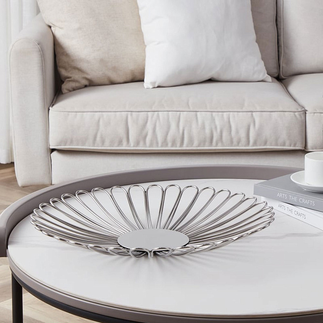 427018 Тарелка декоративная UEDA, H175, ?405, сталь, цвет хром в Санкт-Петербурге 427018 Тарелка декоративная UEDA, H175, ?405, сталь, цвет хром