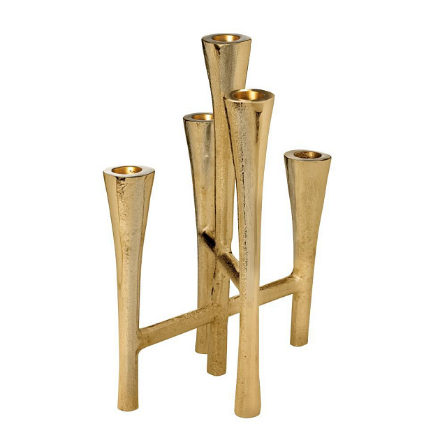 422244 Подсвечник JELLICOE, L235, B180, H290, алюминий, золото в Санкт-Петербурге 422244 Подсвечник JELLICOE, L235, B180, H290, алюминий, золото