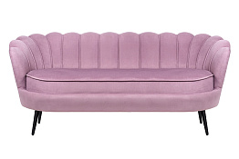 Диван ракушка Pearl Triple Pink на черных ножках в Санкт-Петербурге