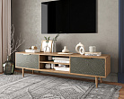 Комод "Line" с нишей низкий под TV R27/browngrey №2