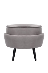 Пуф Pearl Adorn Grey на черных ножках в Санкт-Петербурге
