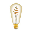 Светодиодная филаментная лампа CONNECT ST64, 5,5W (E27) L142, ?64, 2200-6500K, 400lm, золото №0