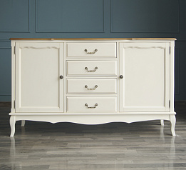 Бежевый комод "Leontina" с дверками и ящиками арт ST9351