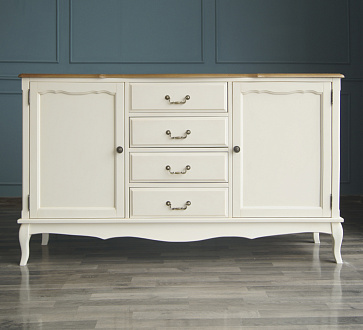 Бежевый комод "Леонтина (Leontina)" с дверками и ящиками арт ST9351