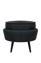 Пуф Pearl Adorn Black на черных ножках в Санкт-Петербурге