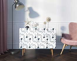 Комод "Berber" три ящика и дверка 36 принт арт BB34/Print_36