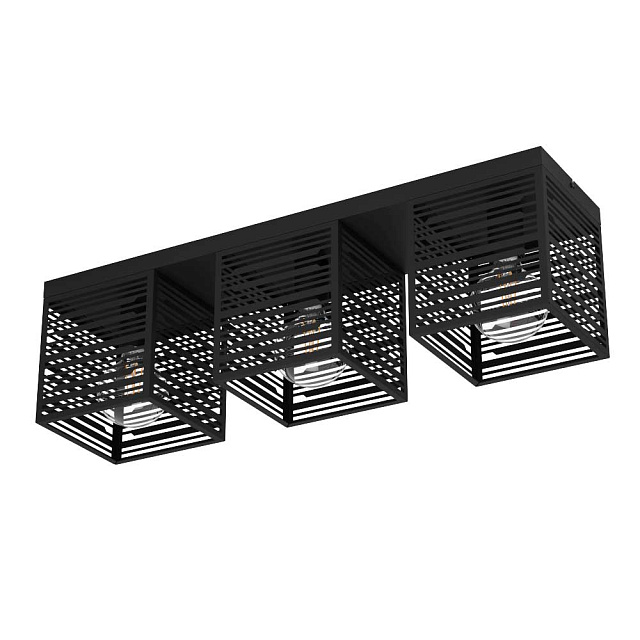 900357 Потолочный светильник PIEDRITAS, 3x40W, E27, L730, B180, H205, сталь, черный в Санкт-Петербурге 900357 Потолочный светильник PIEDRITAS, 3x40W, E27, L730, B180, H205, сталь, черный