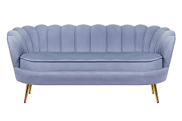 Трехместный диван ракушка для гостиниц Pearl Triple Blue