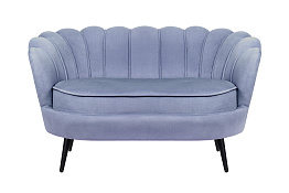 Диван ракушка Pearl Double Blue на черных ножках в Санкт-Петербурге