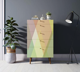 Комод высокий "Berber" принт 16 арт BB10/Print_16