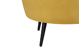 Дизайнерский диван Pearl Double Yellow на черных ножках №6
