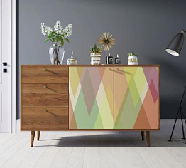 Комод "Berber" с двумя дверками и ящиками 16 принт арт BB05/Print_16