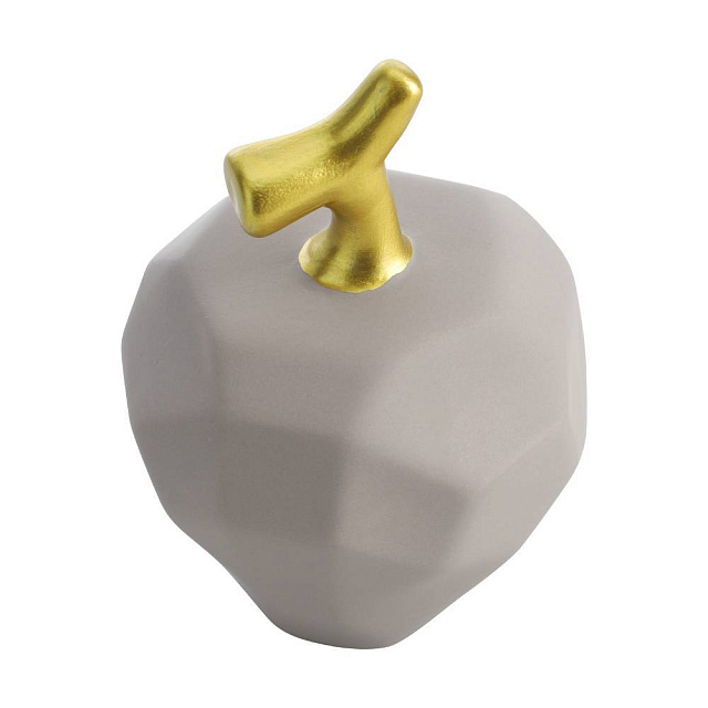 427003 Статуэтка Яблоко VALLEE, H100, ?80, керамика, серый, цвет матовая латунь в Санкт-Петербурге 427003 Статуэтка Яблоко VALLEE, H100, ?80, керамика, серый, цвет матовая латунь