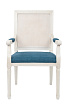 Мягкий стул с подлокотниками Wilton White №0