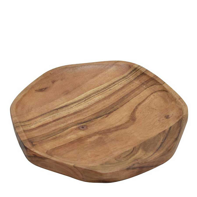 427047 Тарелка декоративная FORLEYET, L172, B170, H18, дерево, натуральный в Санкт-Петербурге 427047 Тарелка декоративная FORLEYET, L172, B170, H18, дерево, натуральный