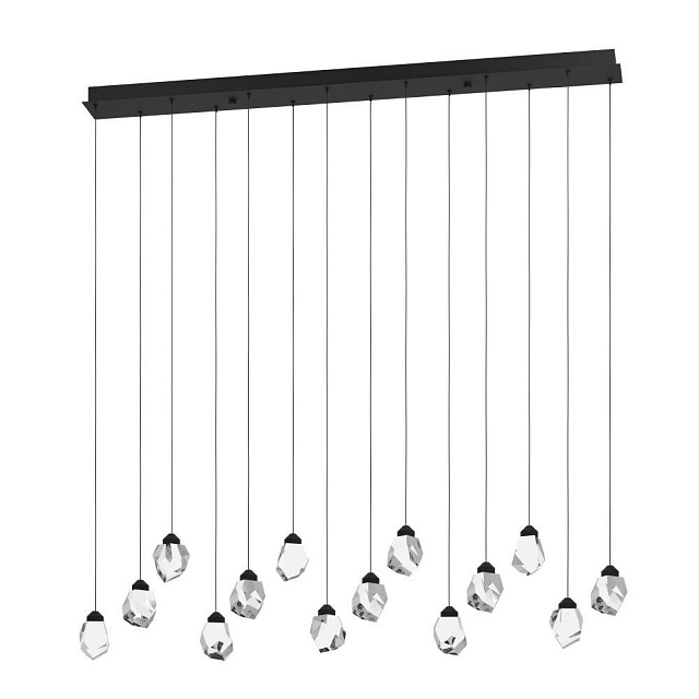 390414 Светодиодный подвес SINDICAT, 14X3W(LED) ,3000K, 4900lm, сталь, черный, прозрачный в Санкт-Петербурге 390414 Светодиодный подвес SINDICAT, 14X3W(LED) ,3000K, 4900lm, сталь, черный, прозрачный