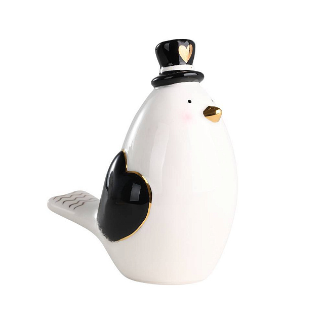 427923 Фигурка Птица LANDJUT L123, B77, H133 керамика, белый, черный, золотой в Санкт-Петербурге 427923 Фигурка Птица LANDJUT L123, B77, H133 керамика, белый, черный, золотой