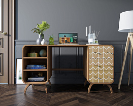 Рабочий стол в Скандинавском стиле "Ellipse print" принт 1 арт EL08/print_1