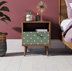 Тумбочка "Berber" с одним ящиком 12 принт арт BB06/Print_12, разноцветная