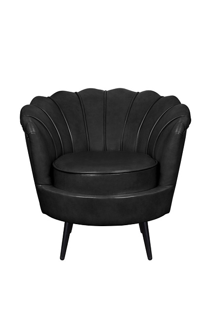 Низкое кресло ракушка Pearl Black V2 на черных ножках в Санкт-Петербурге Низкое кресло ракушка Pearl Black V2 на черных ножках