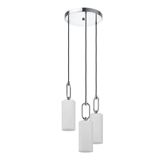 Подвес MAJANA, 3x40W(E27), сталь, хром/опаловое стекло, белый