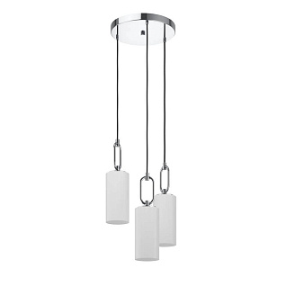 Подвес MAJANA, 3x40W(E27), сталь, хром/опаловое стекло, белый