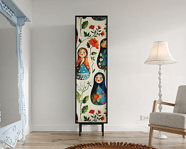 Шкаф c одной дверкой "Emerson" Матрешки арт EM101/Art04