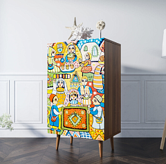 Комод высокий "Berber" 1 принт арт BB10/Print_01