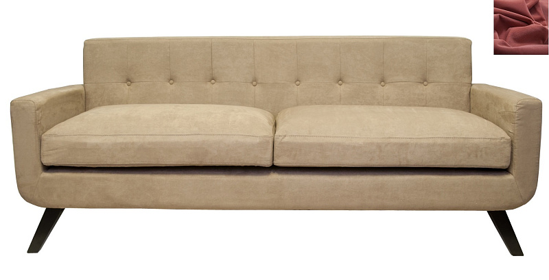 Диван скандинавский на ножках Uter красный в Санкт-Петербурге Диван скандинавский на ножках Uter красный